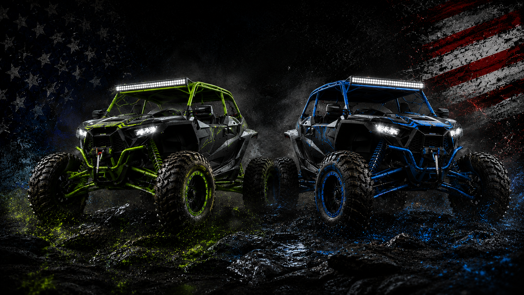 Custom side-by-side on the trail